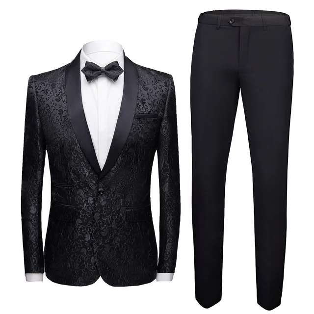 3 Piece Suit Slim Fit Blazer Pants & Vest Groomsmen Wedding Men's
