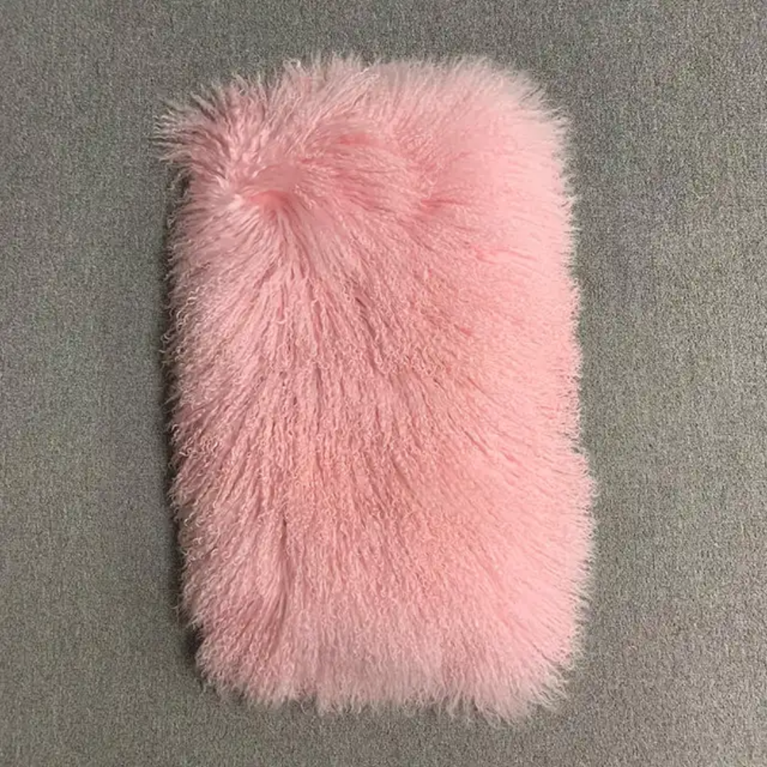 Mongolian Lamb Fur Coat Handmade Women's