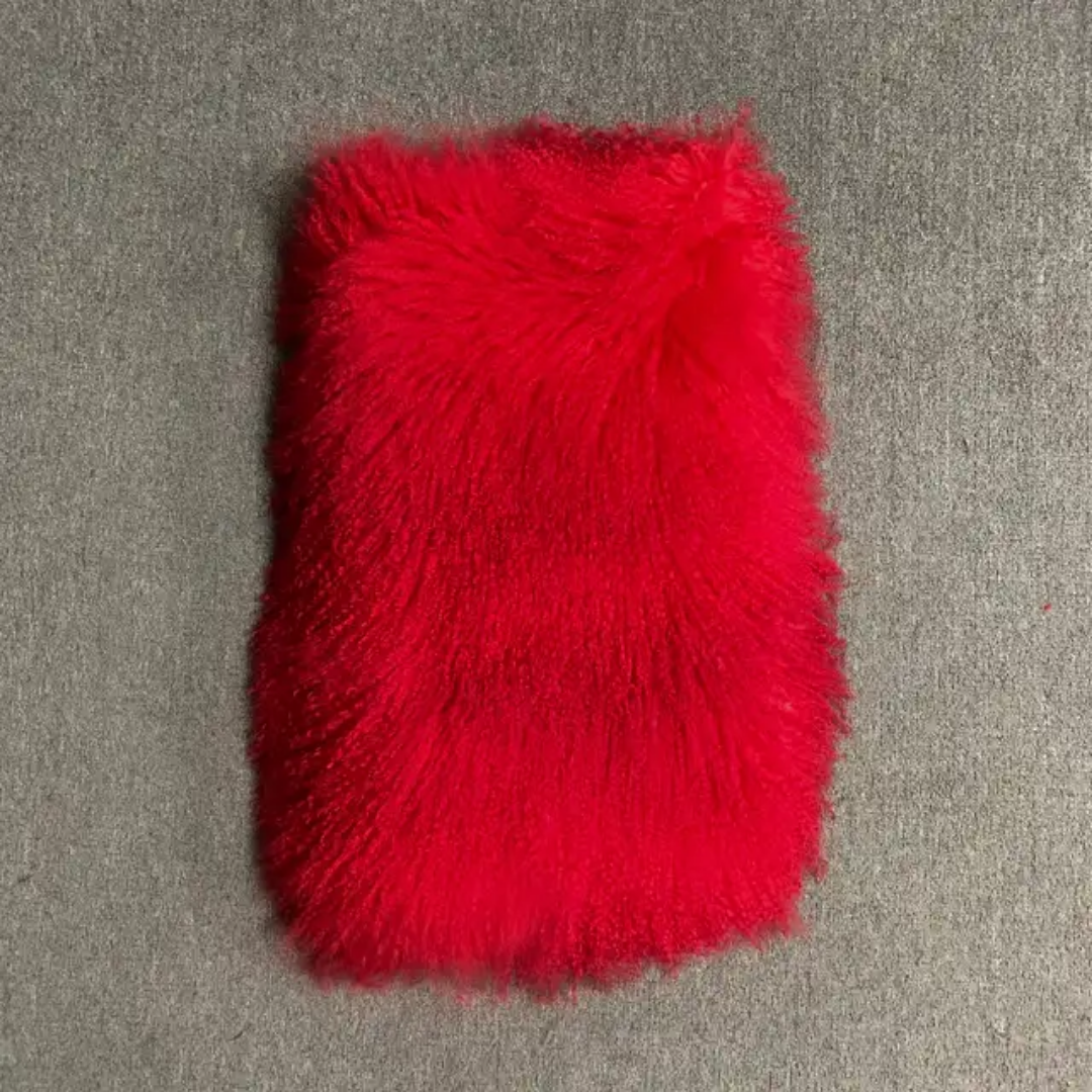 Mongolian Lamb Fur Coat Handmade Women's