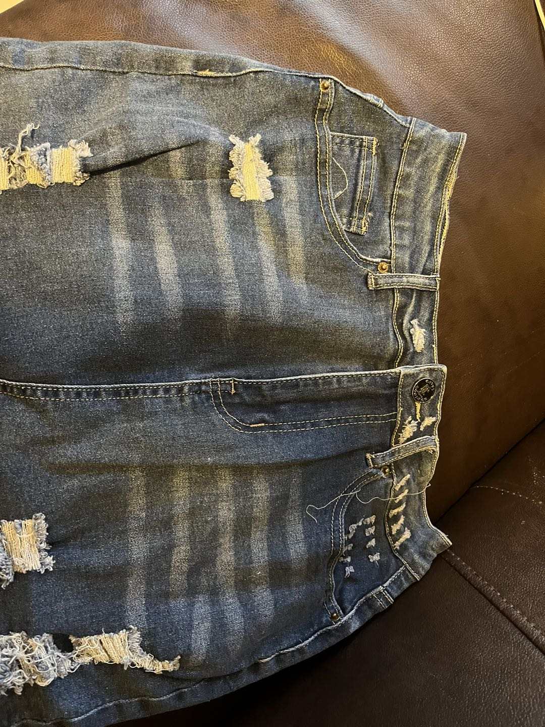 DON JOHN Jean Skirts Handmade Any Color Plain Or Ripped Women's