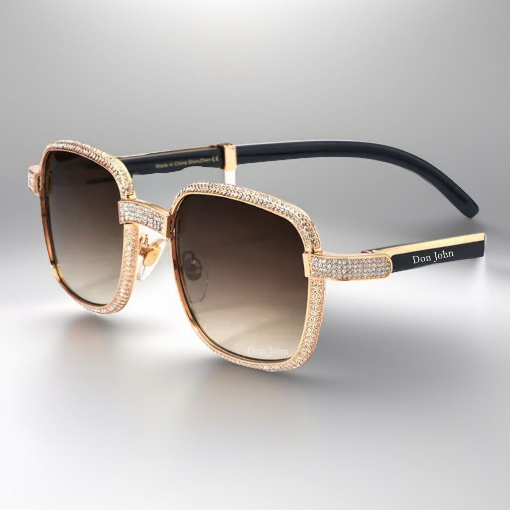 Don John Sunglasses Buffalo Horn & Natural Crystal