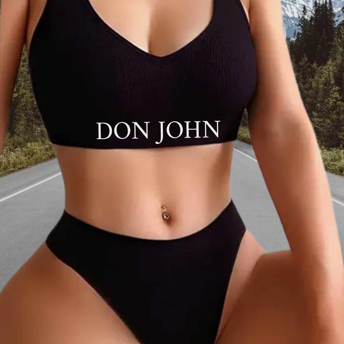 DON JOHN Sport Bra & Panties Set Women's