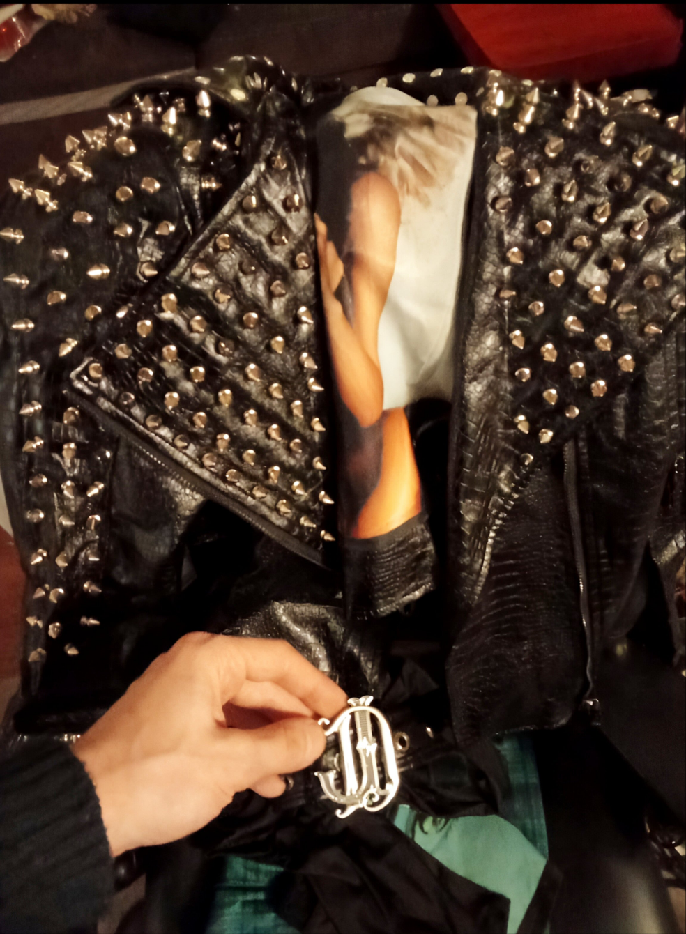 DON JOHN Leather Jacket Women's