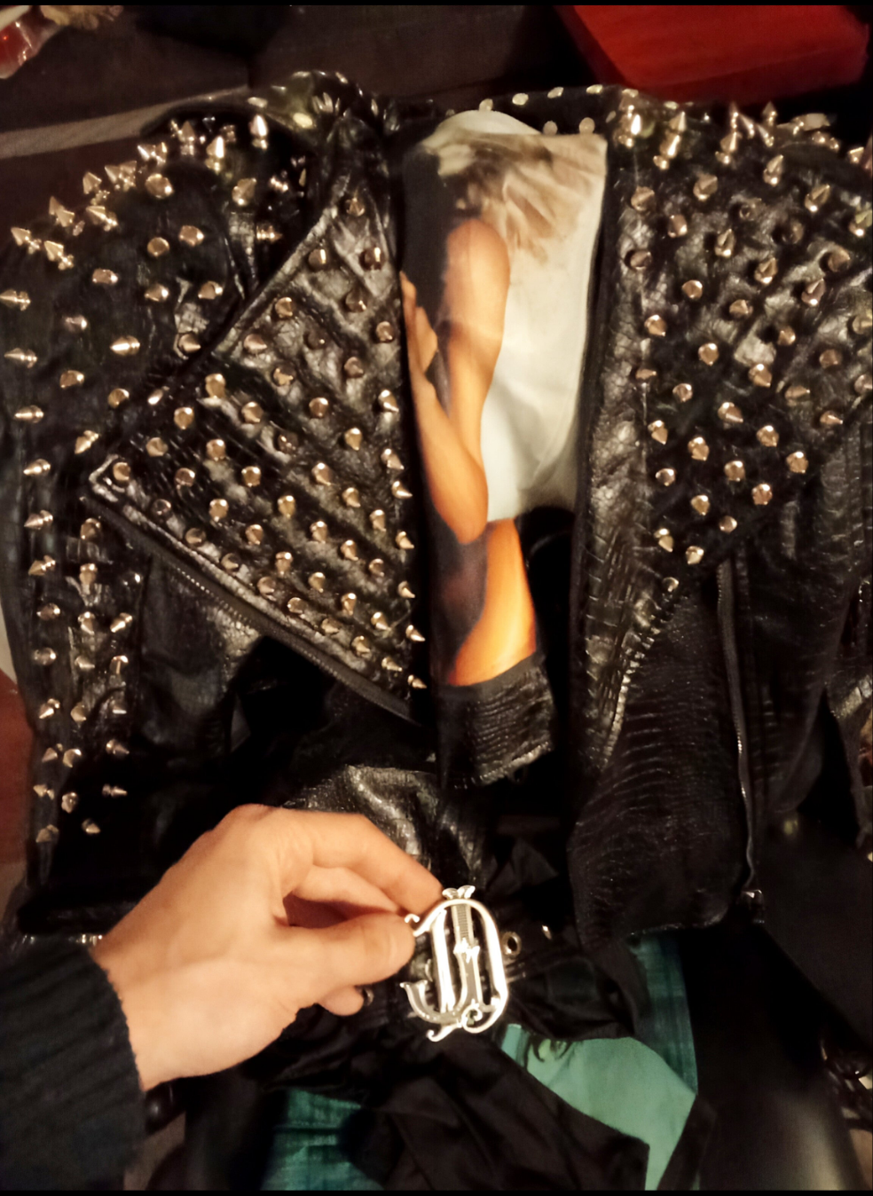 DON JOHN Leather Jacket Women's