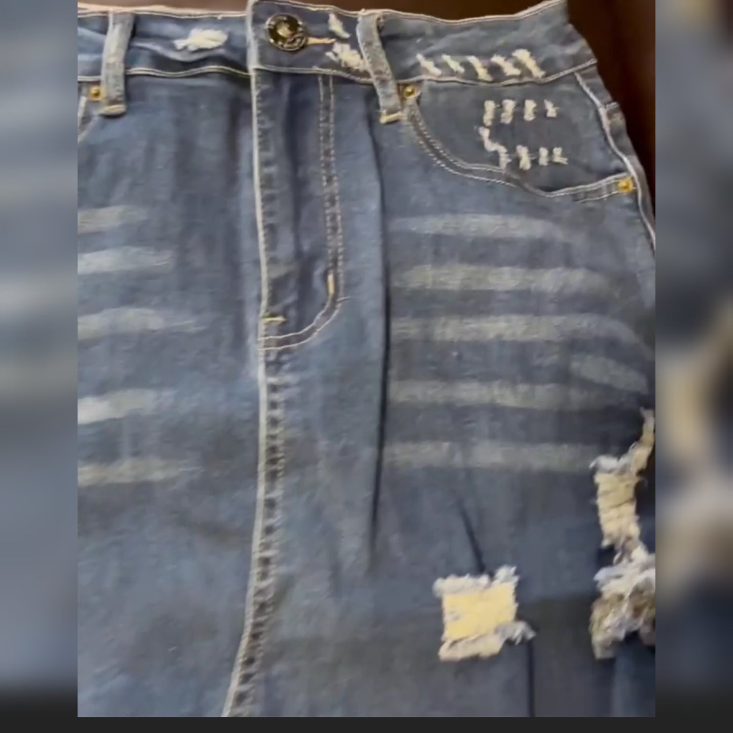 DON JOHN Jean Skirts Handmade Any Color Plain Or Ripped Women's