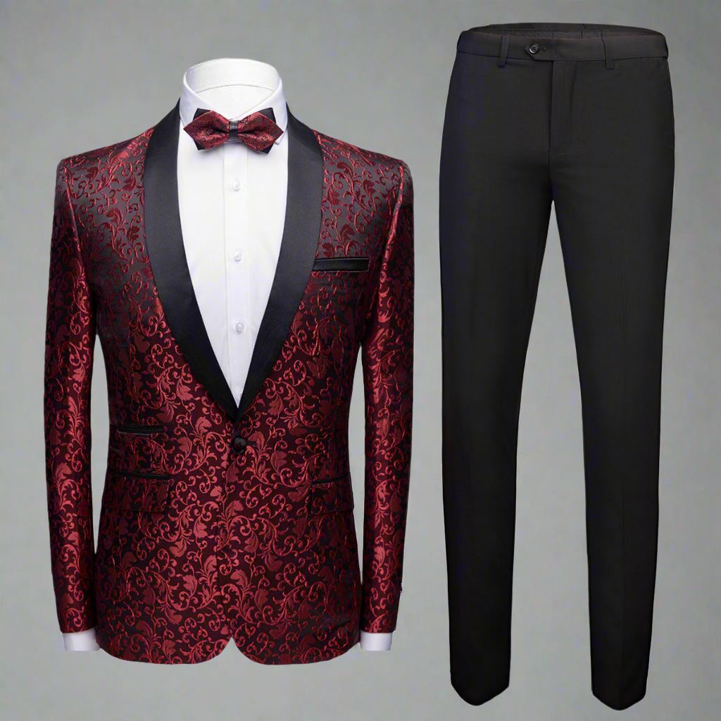 3 Piece Suit Slim Fit Blazer Pants & Vest Groomsmen Wedding Men's