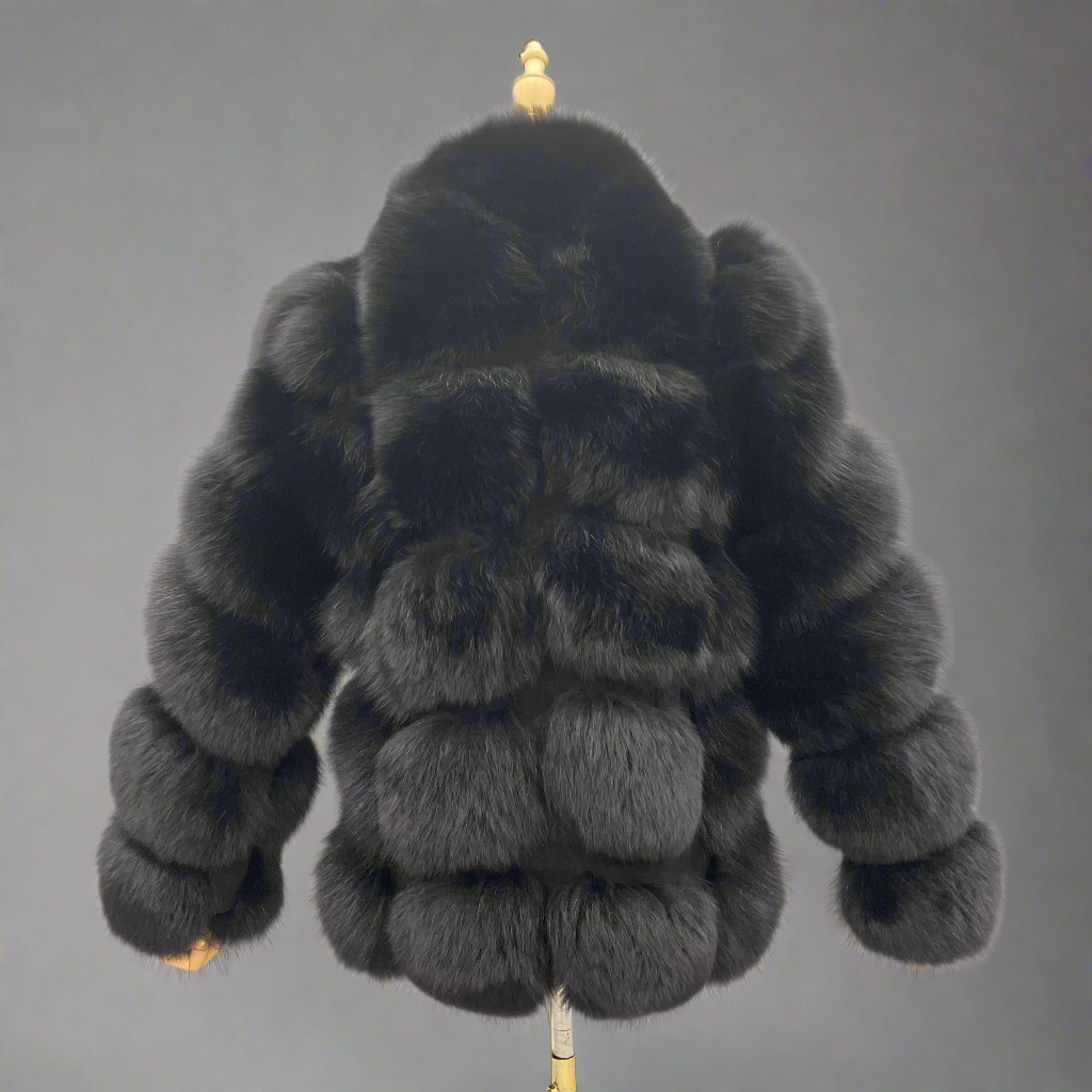 DON JOHN Fox Fur Coat Women's