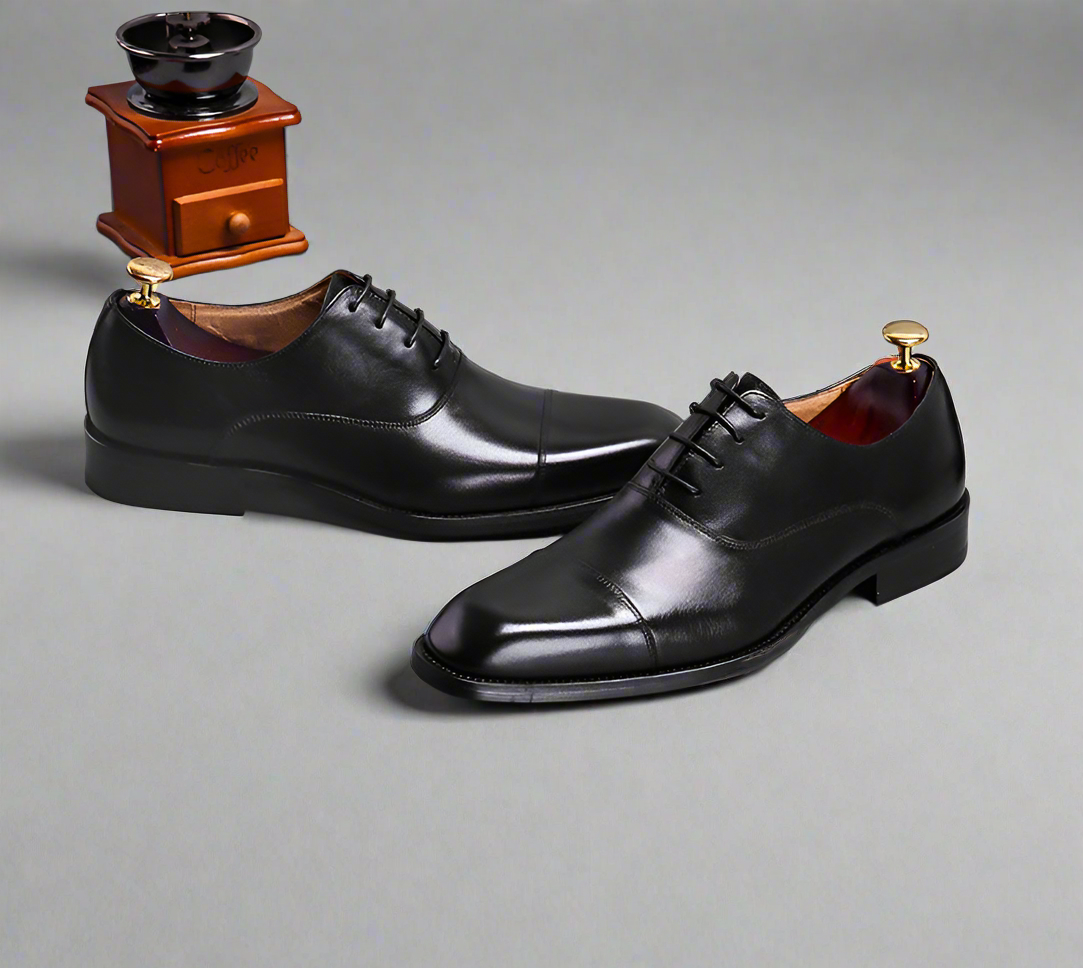 Cowhide Dress Shoes Business Men's