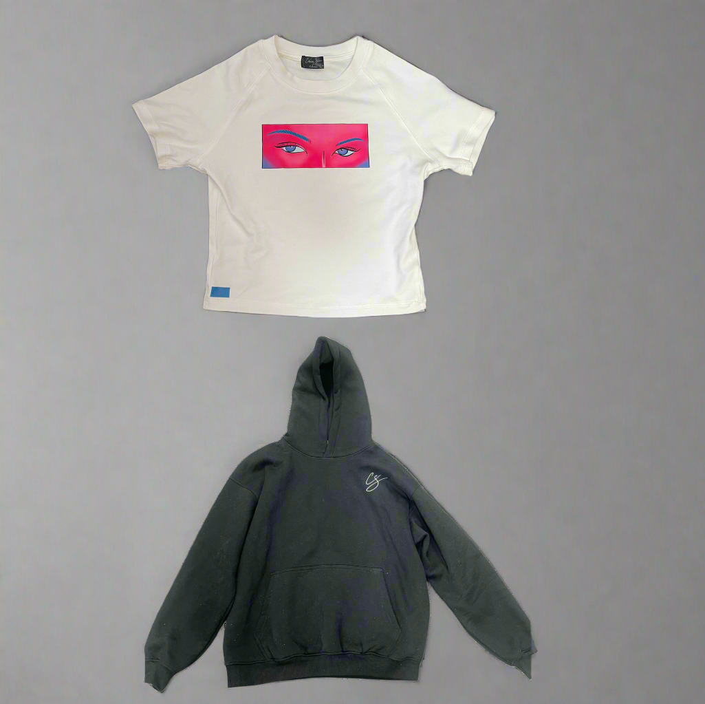Charlotte Summers 1 Black Hoodie 1 Pink Shirt