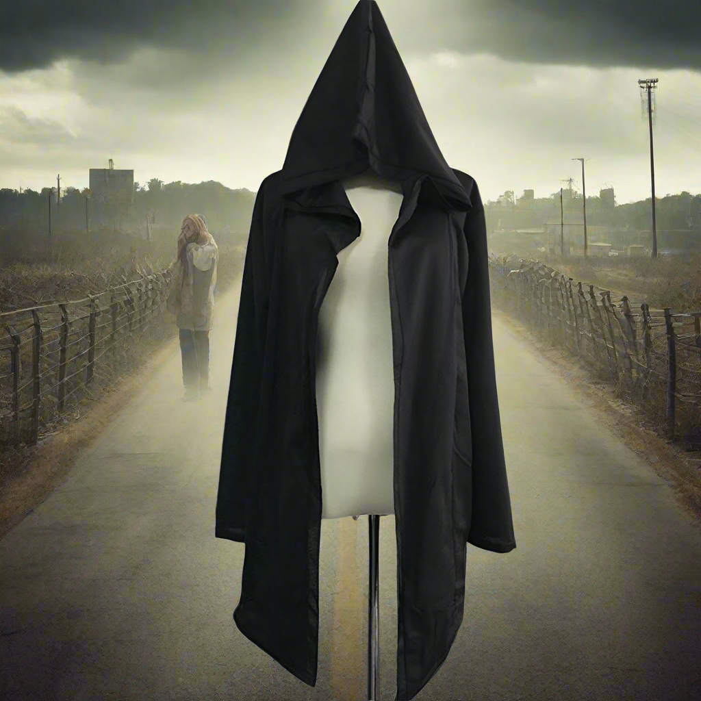 Gothic Hooded Cardigan Long Sleeves Cloak Men's