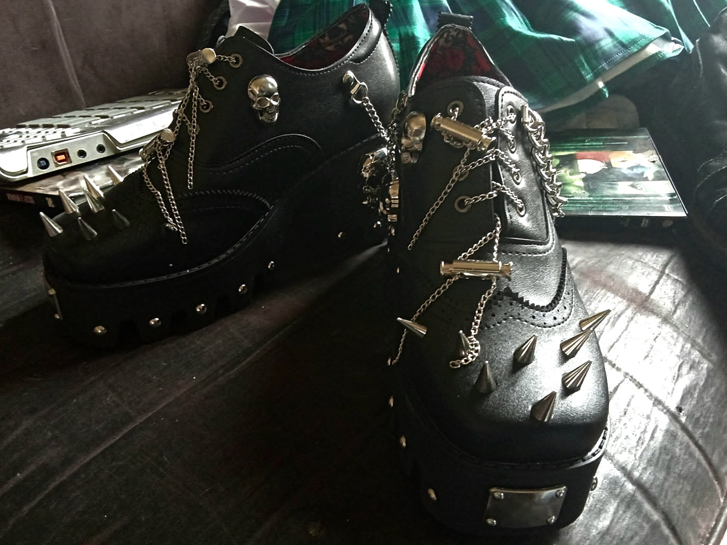 Skull Shoes With Spikes Women's