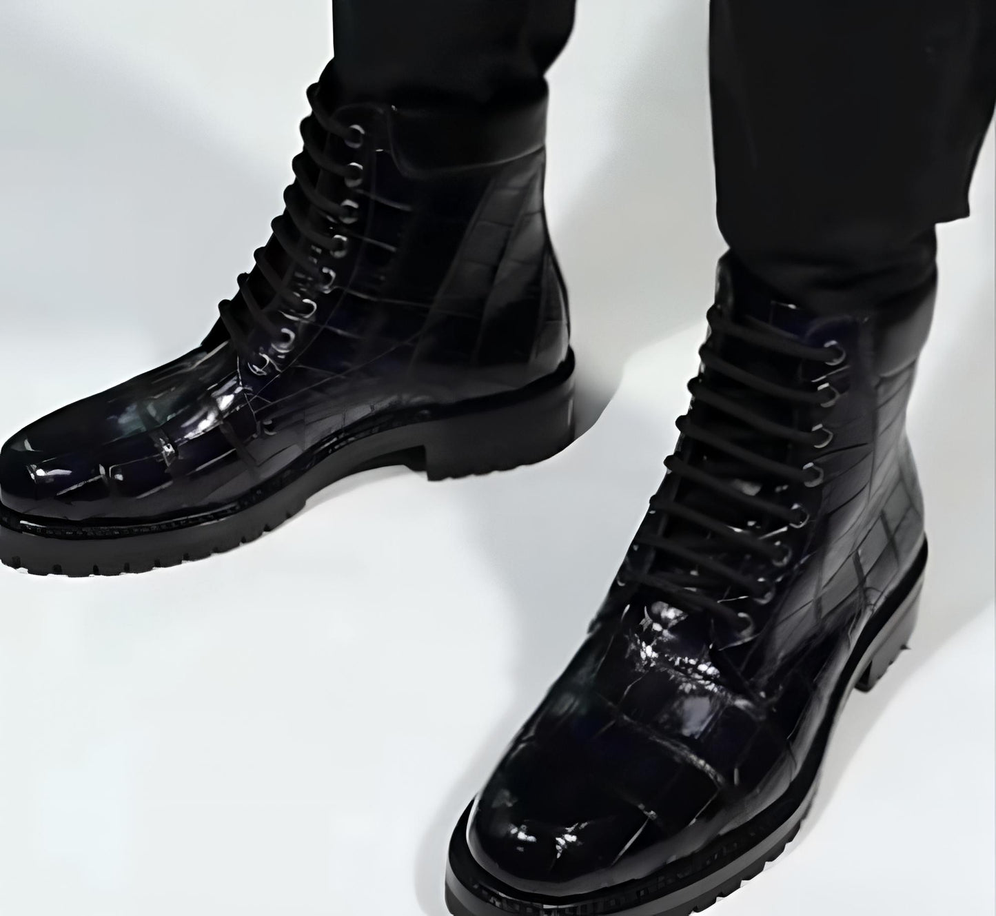 DON JOHN Crocodile Boots Men's