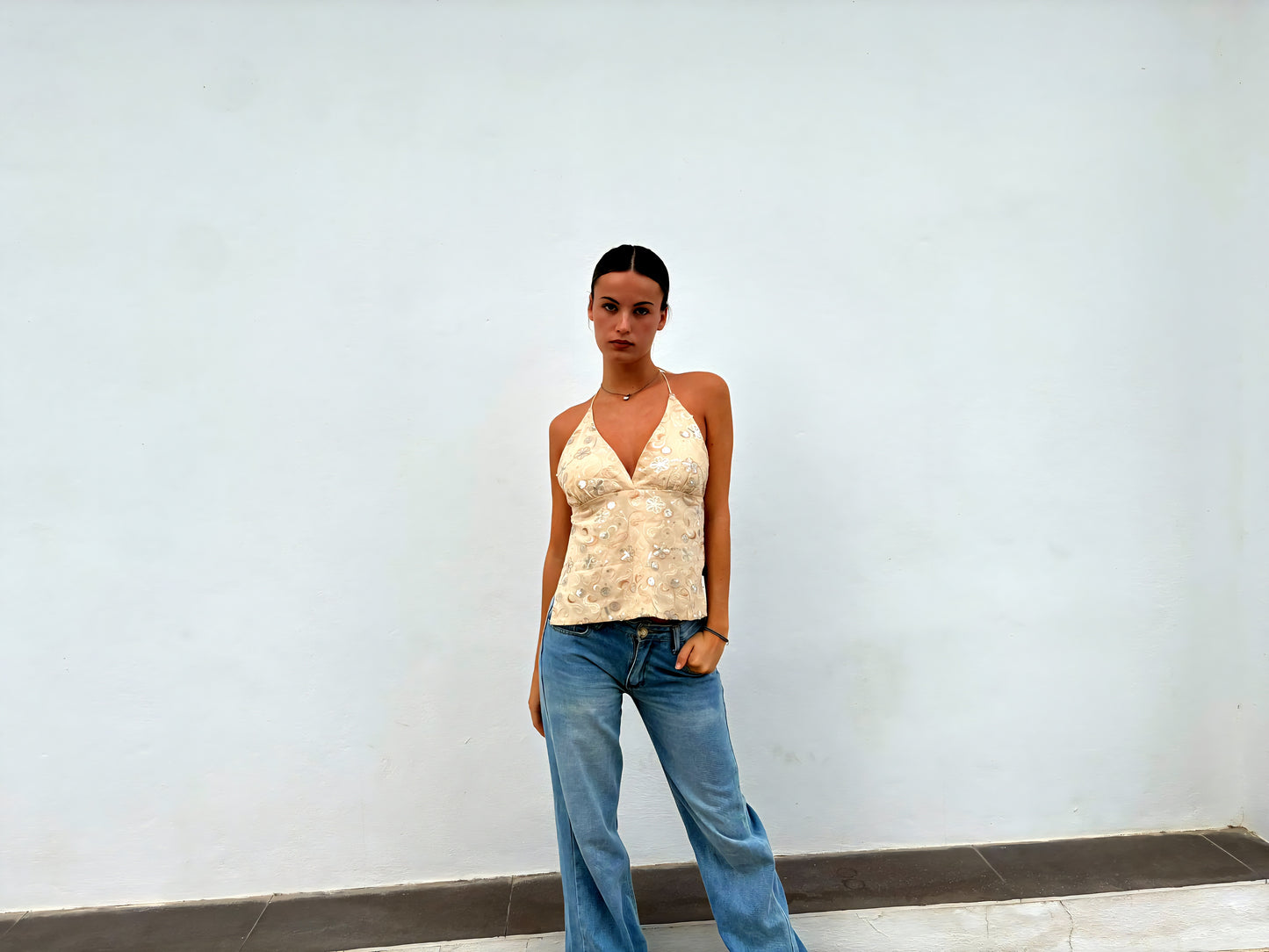 Charlotte Summers Gold Blouse With sequence