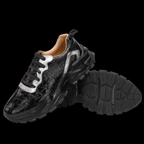 DON JOHN Crocodile Sneakers Handmade Men's