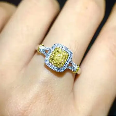 Wedding Ring 18K Gold & Natural Diamonds Women's