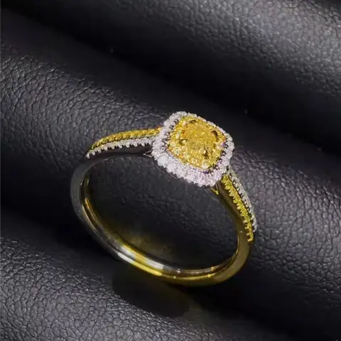 Wedding Ring 18K Gold & Natural Diamonds Women's