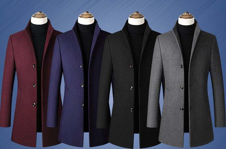 DON JOHN Wool Coat Business Jacket Available In 3 Colors Men's