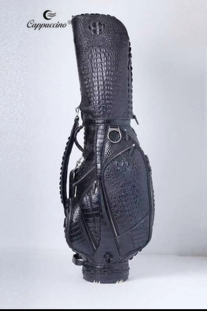 Luxury Crocodile Skin Leather Golf Bag Men's