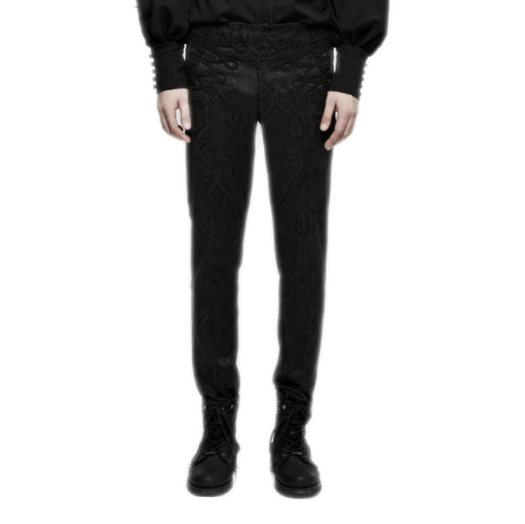 PUNKRAVE K-302 Gothic Pants Jacquard Crazy Pattern Pockets Men's