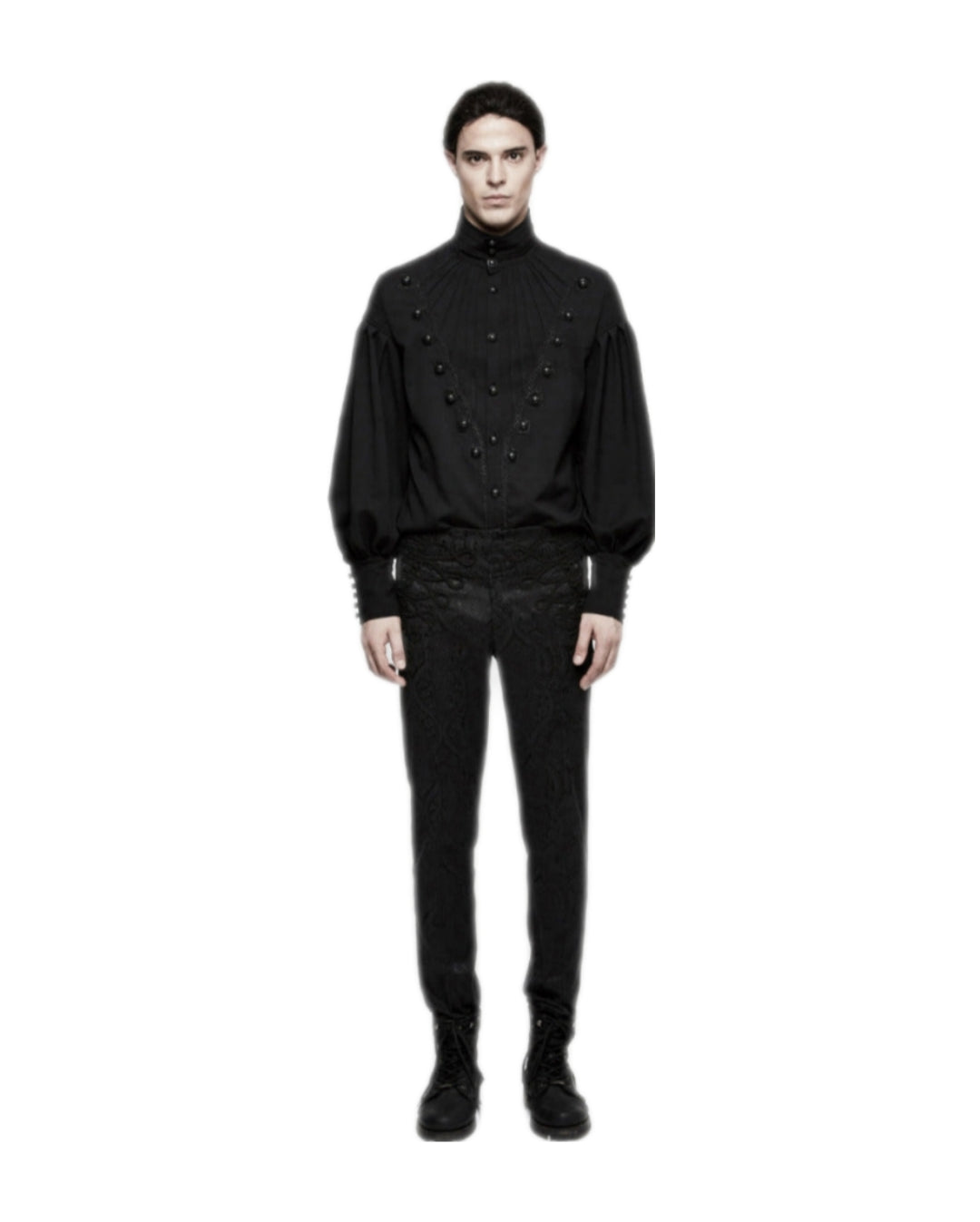 PUNKRAVE K-302 Gothic Pants Jacquard Crazy Pattern Pockets Men's