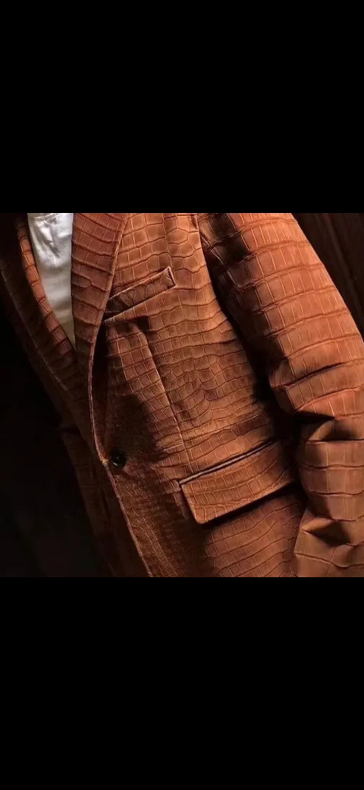 DON JOHN Crocodile Jackets Handmade Men's