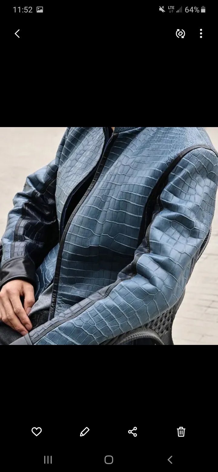DON JOHN Crocodile Jackets Handmade Men's