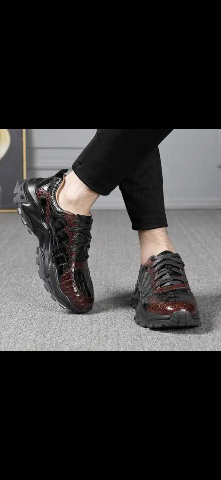 DON JOHN Crocodile Sneakers Handmade Men's