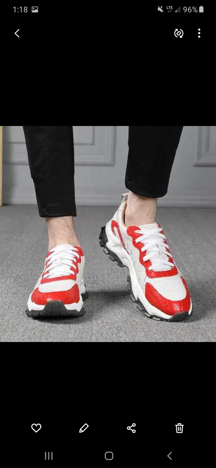 DON JOHN Crocodile Sneakers Handmade Men's