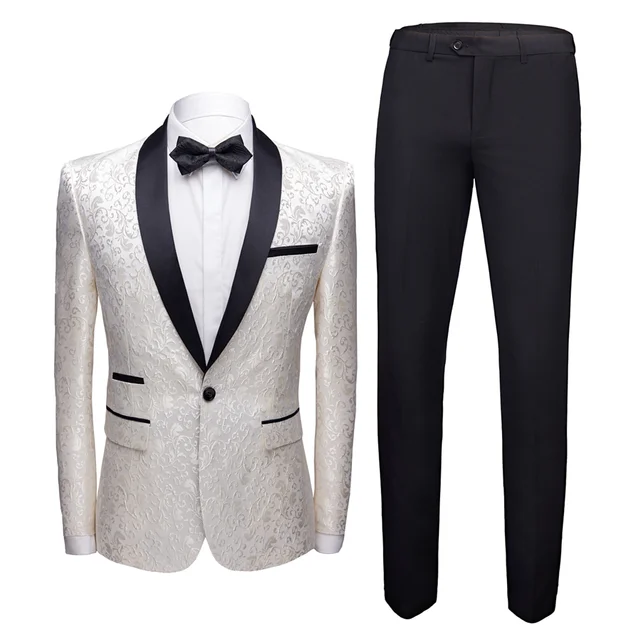 3 Piece Suit Slim Fit Blazer Pants & Vest Groomsmen Wedding Men's