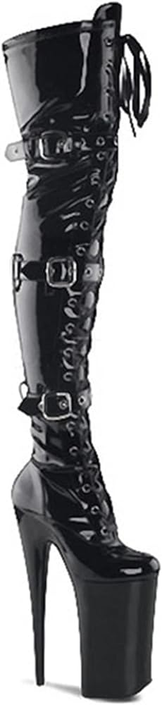 Knee-high lace-up boots Gothic Cosplay Punk Women's