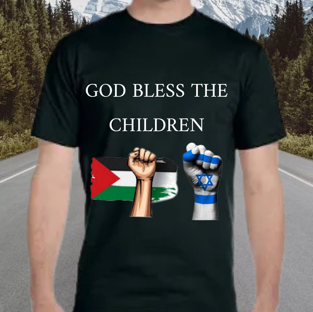 Israel's & Palistine God Bless The Children T-Shirts Unisex