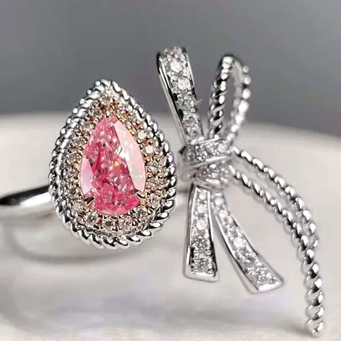 Fancy Pink Diamond Engagement Ring Women's