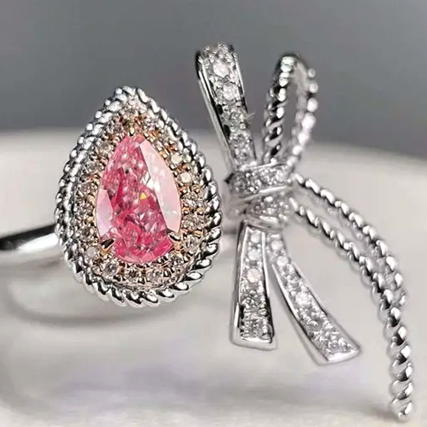 Fancy Pink Diamond Engagement Ring Women's