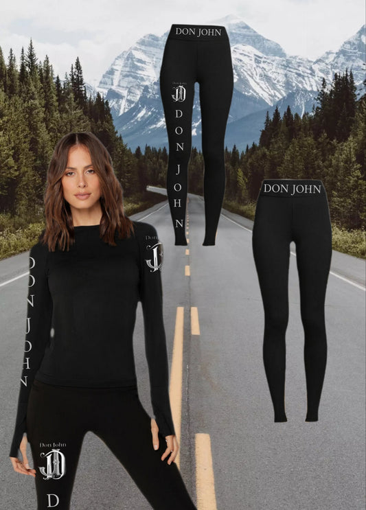 DON JOHN Yoga Outfit Set Hooded Top Women's