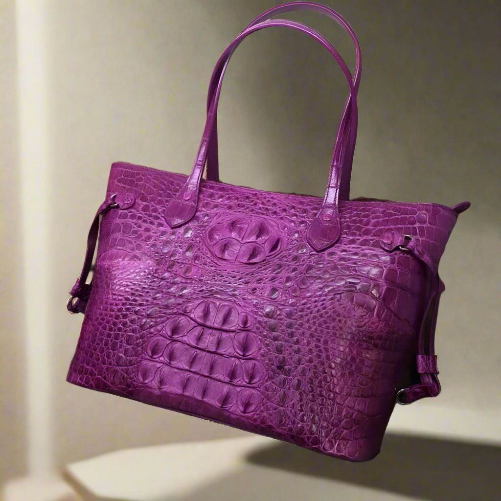 Crocodile Handmade Tote Handbag Women's