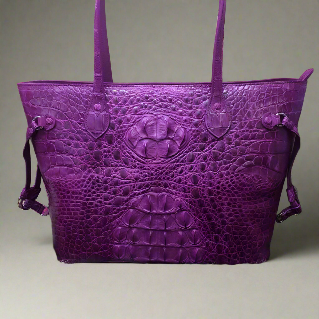 Crocodile Handmade Tote Handbag Women's