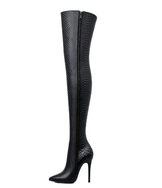 Valeriya Paklina Python High Boots