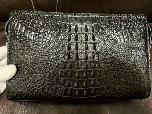 Crocodile Handmade Clutch Handbag Business Bag Men's
