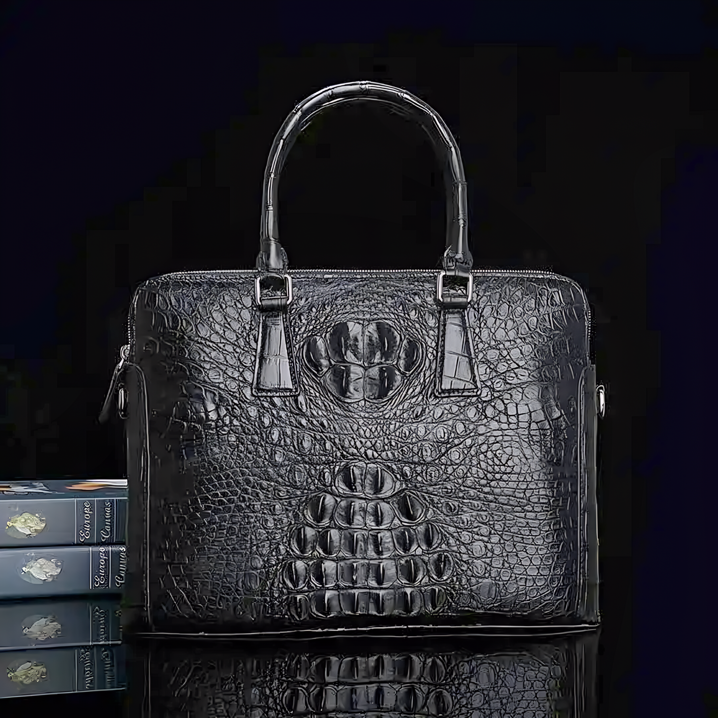 Handmade Luxury Crocodile Handbag Briefcase Unisex