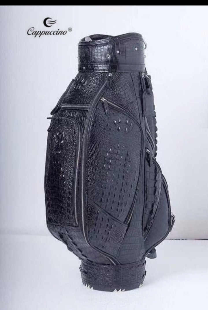 Luxury Crocodile Skin Leather Golf Bag Men's