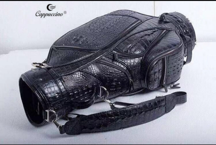 Luxury Crocodile Skin Leather Golf Bag Men's