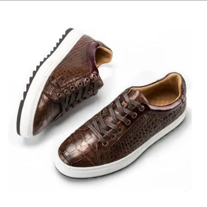 DON JOHN Crocodile Handmade Sneakers Unisex