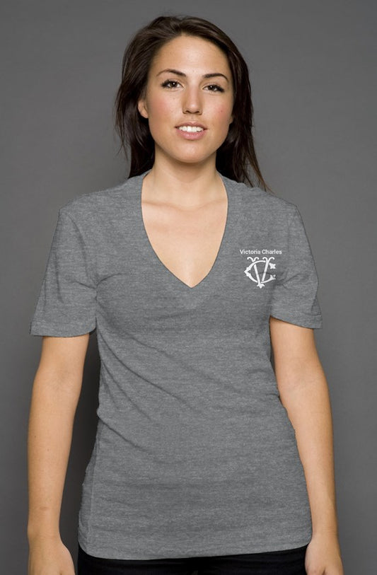 womens triblend deep v neck Don John by Victoria Charles 