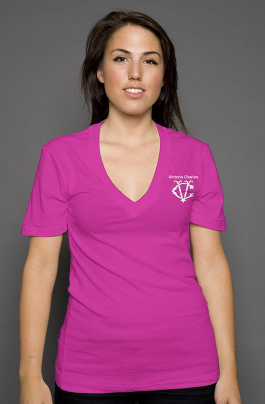 womens triblend deep v neck Don John by Victoria Charles 