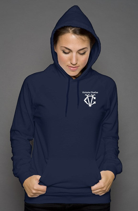 unisex pullover hoody Embroidered Don John by Victoria Charles 