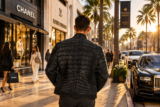 DON JOHN Crocodile Jackets Handmade Men's